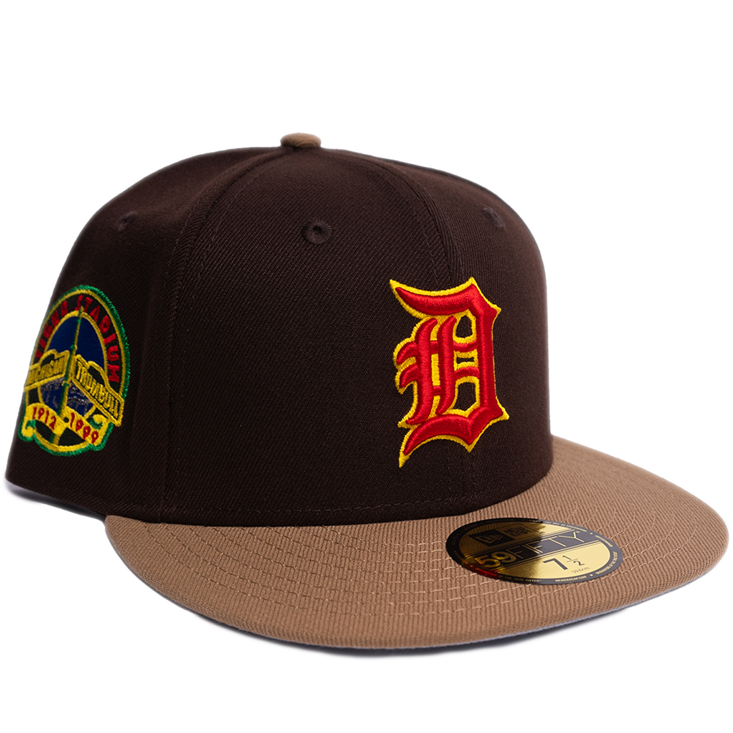 New Era Detroit Tigers 59Fifty Fitted Hat - Brown Wood/ Khaki