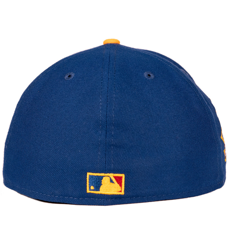 New Era Atlanta Braves - 59FIFTY Custom Fitted Hat - Dark Royal Blue / Yellow