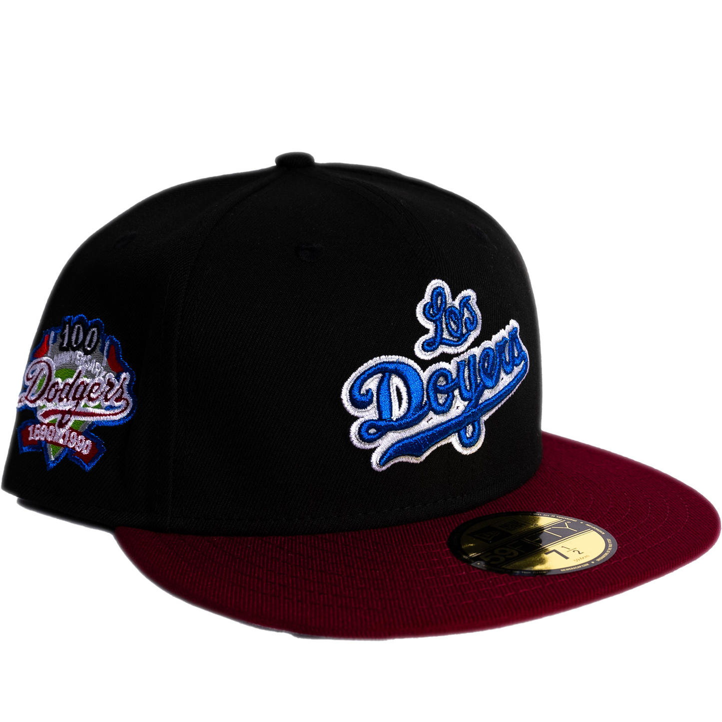 New Era Los Angeles Dodgers 59Fifty Fitted Hat - Black/ Red