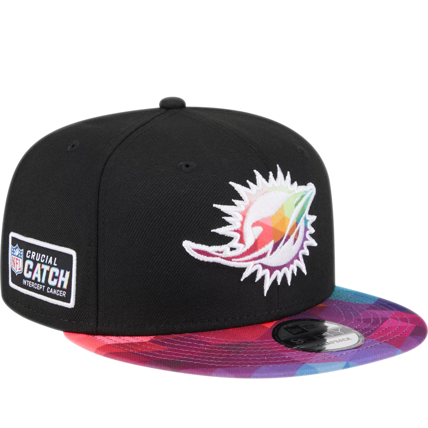 New Era Miami Dolphins 2023 Crucial Catch 9FIFTY Adjustable Hat - Black/ Multicolor