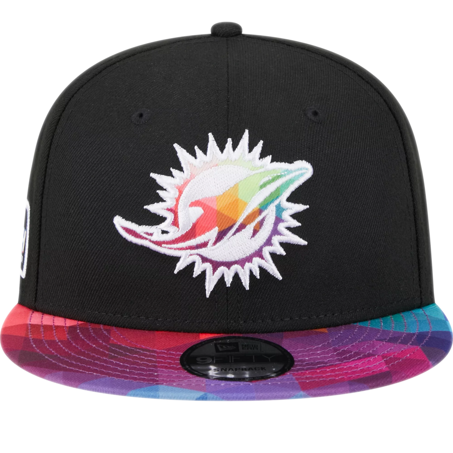 New Era Miami Dolphins 2023 Crucial Catch 9FIFTY Adjustable Hat - Black/ Multicolor