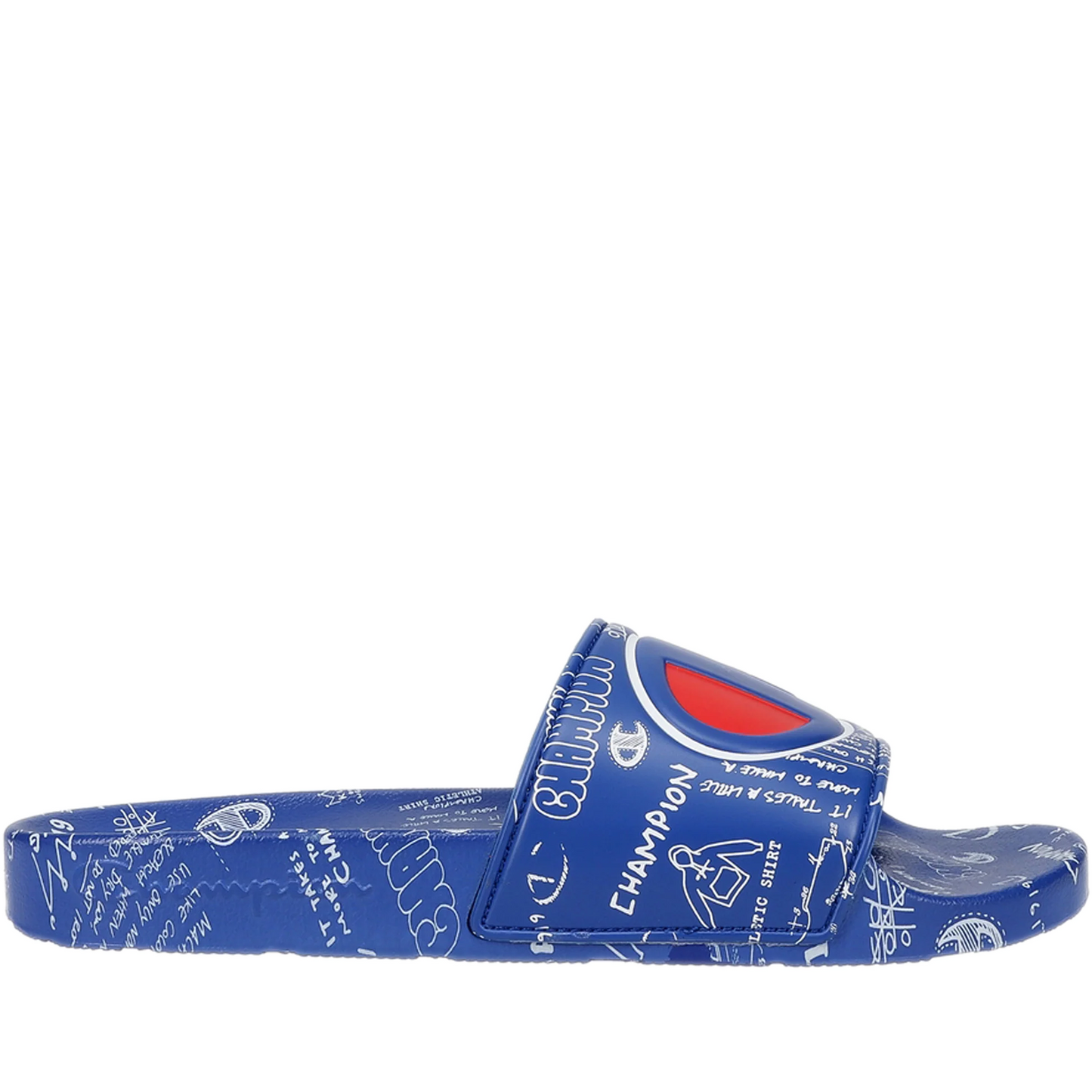 Men's Champion IPO Doodle Slides - Blue/ White