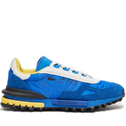 Men's Lacoste Elite Active Branded Sneakers - Blue/ Yellow