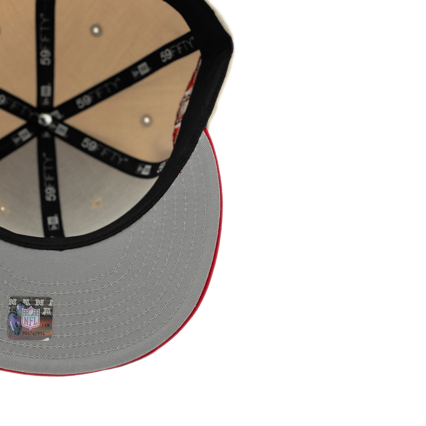 New Era Atlanta Falcons 59Fifty Fitted Hat - Stone/ Scarlet