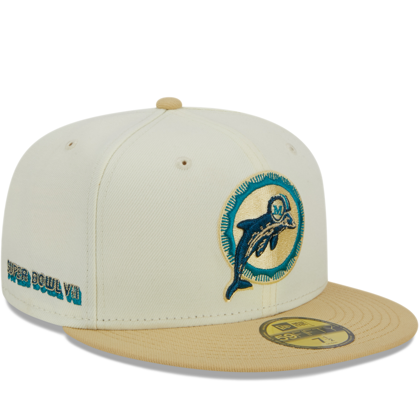 New Era Miami Dolphins City Icon 59FIFTY Fitted Hat - White/ Cream