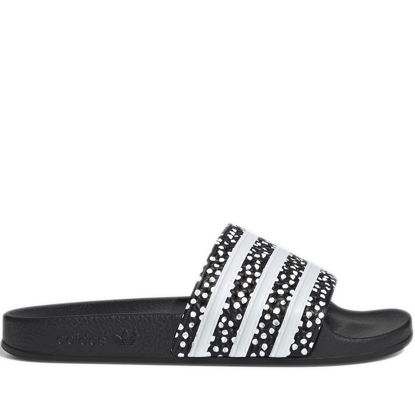 Women's Adidas Adilette Slides - Black/ White