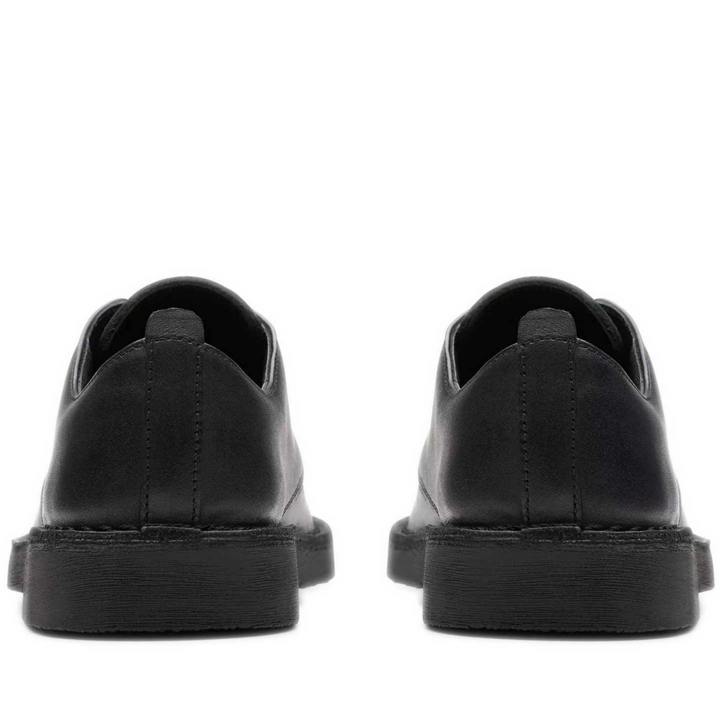 Grade School Clarks Desert London - Black Leather