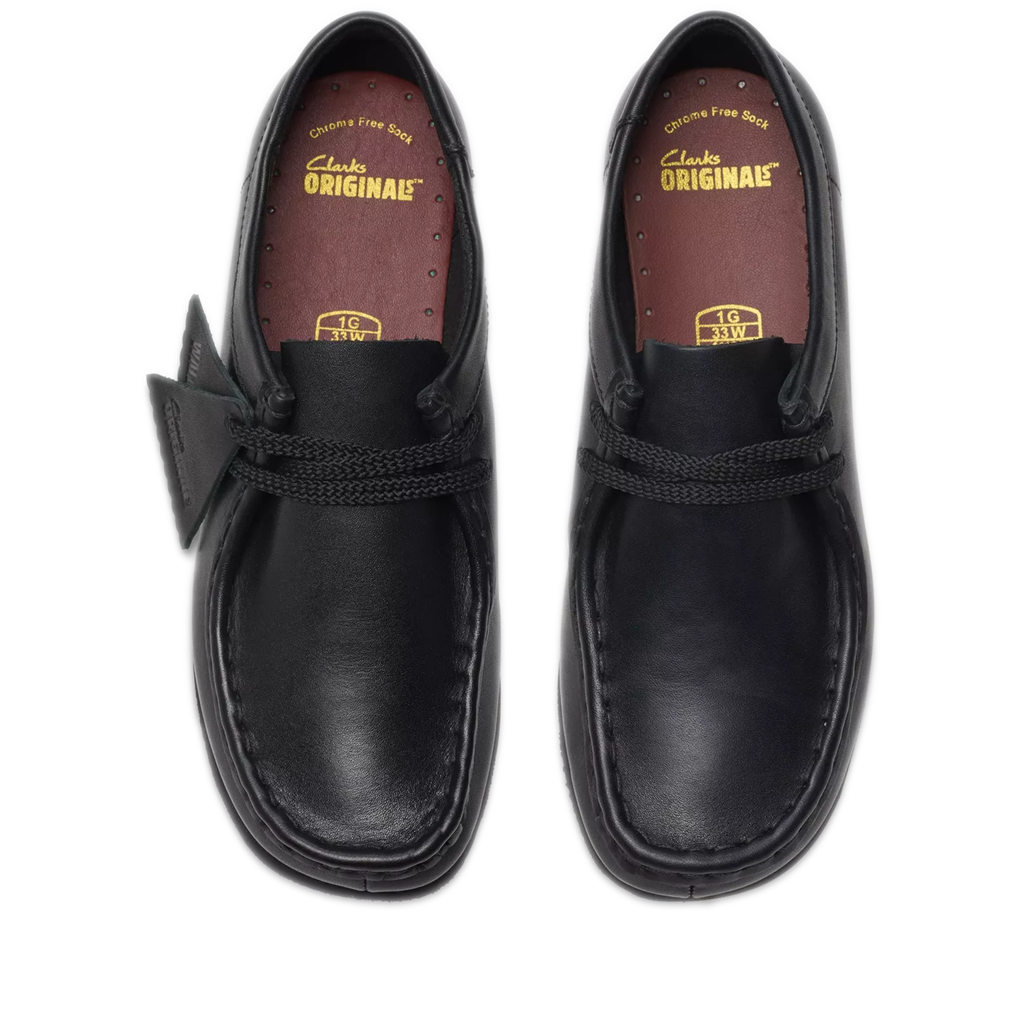 Grade School Clarks Wallabee Older - Black Leather