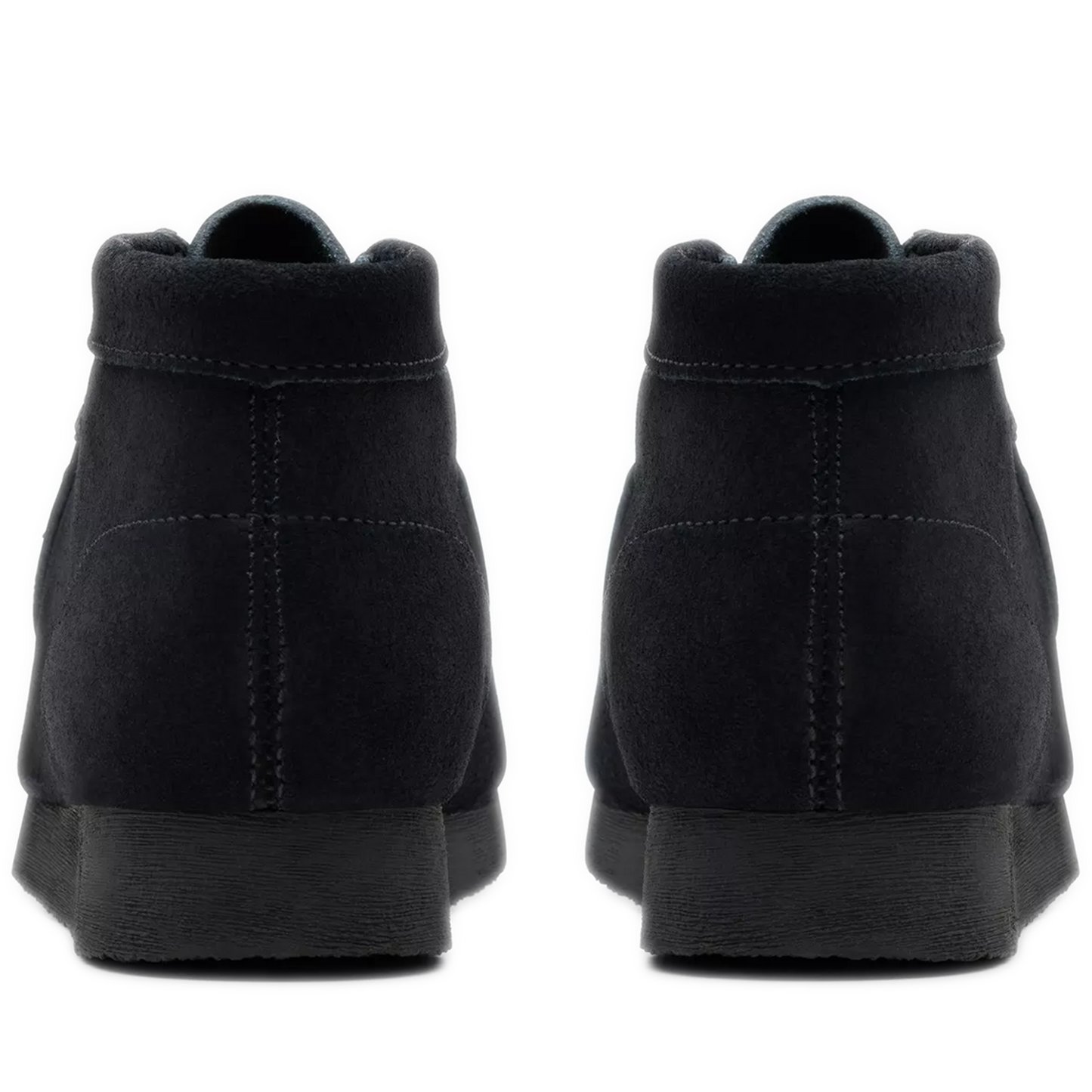 Grade school Clarks Wallabee Boot - Black Suede