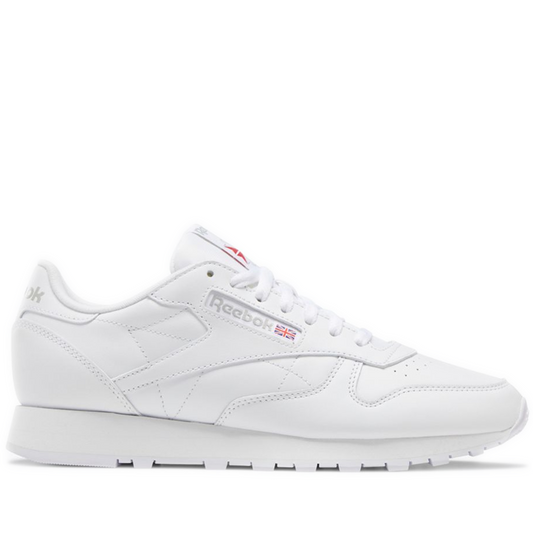 Men's Reebok Classic Leather Shoes - Ftwr White/Ftwr White/Pure Grey 3 Side