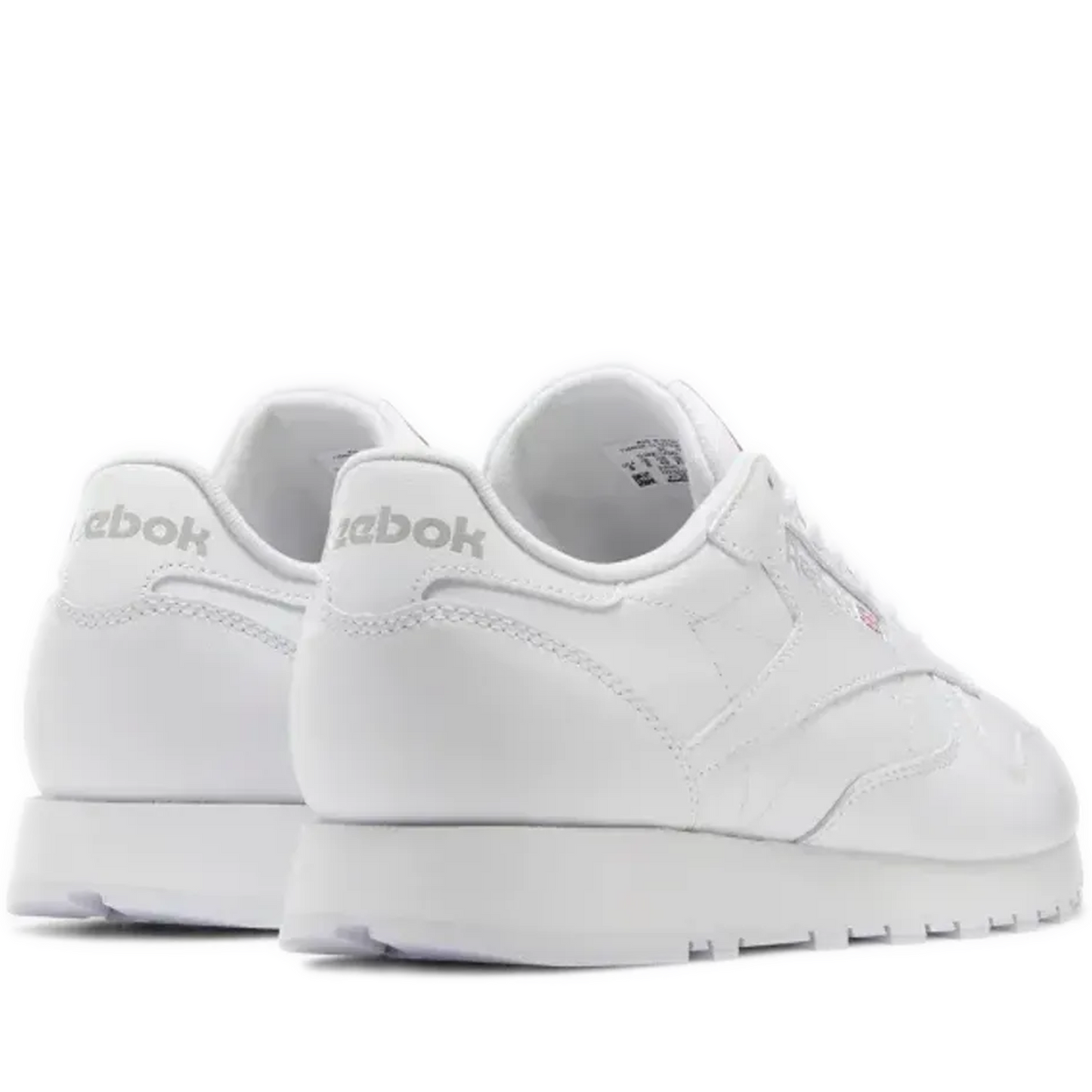 Men's Reebok Classic Leather Shoes - Ftwr White/Ftwr White/Pure Grey 3 Heel SIde