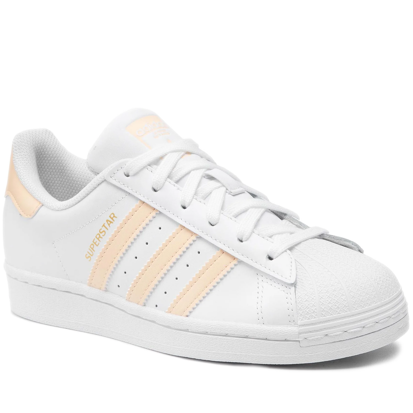 Men's Adidas Superstar Shoes - White/ Orange