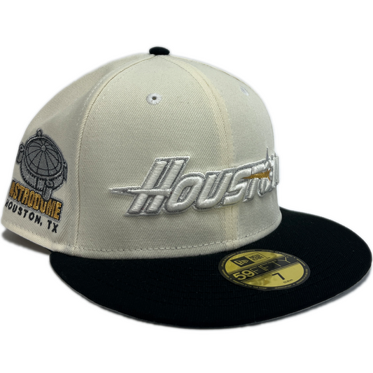 New Era Houston Astros 59FIFITY Fitted Hat - Chrome/ Black