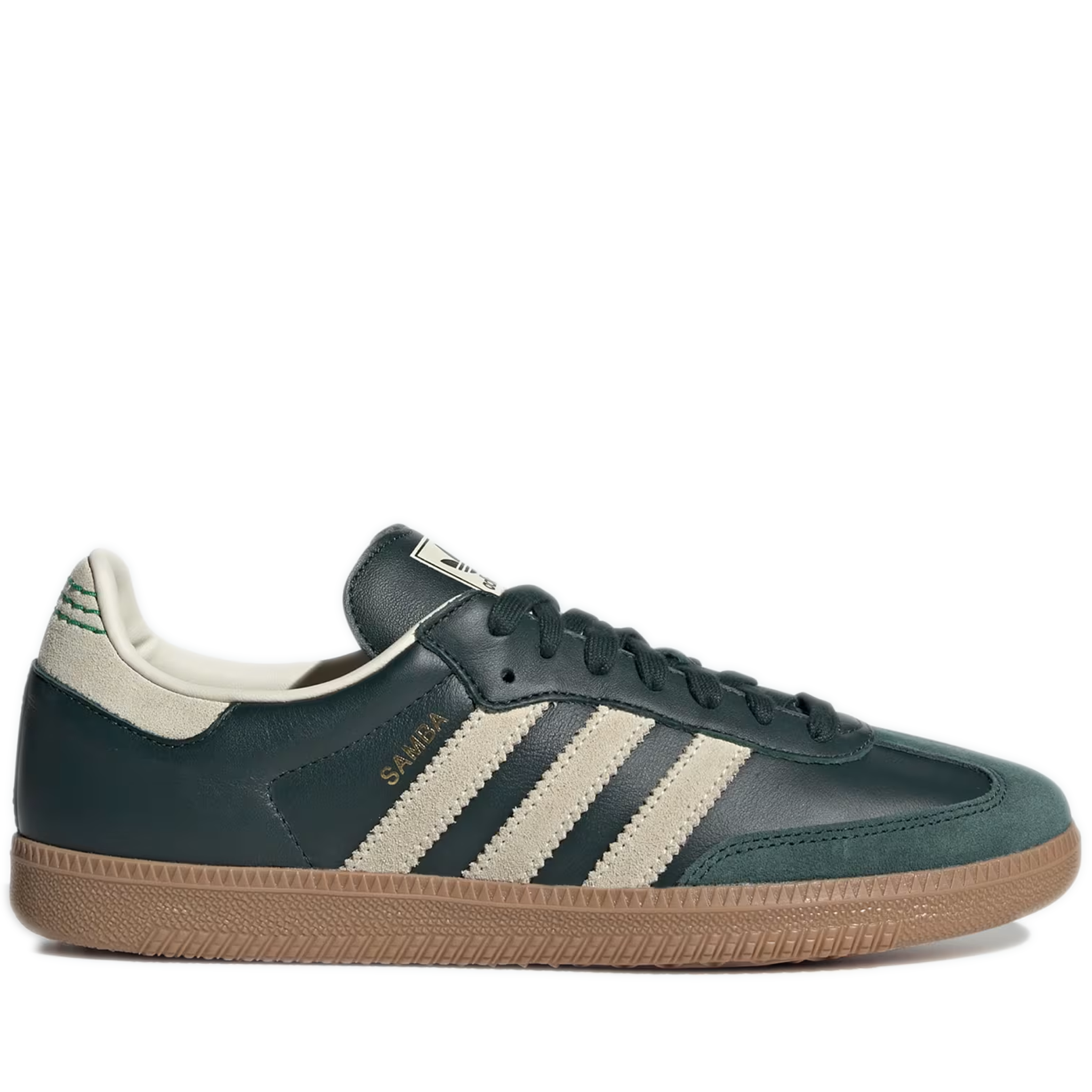 Adidas Samba OG Shadow Green Cream White Gold Metallic Shoes