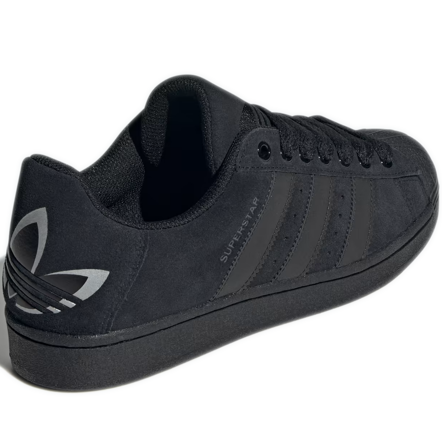 Men's Adidas Superstar Shoes - Black/ Reflect/ grey
