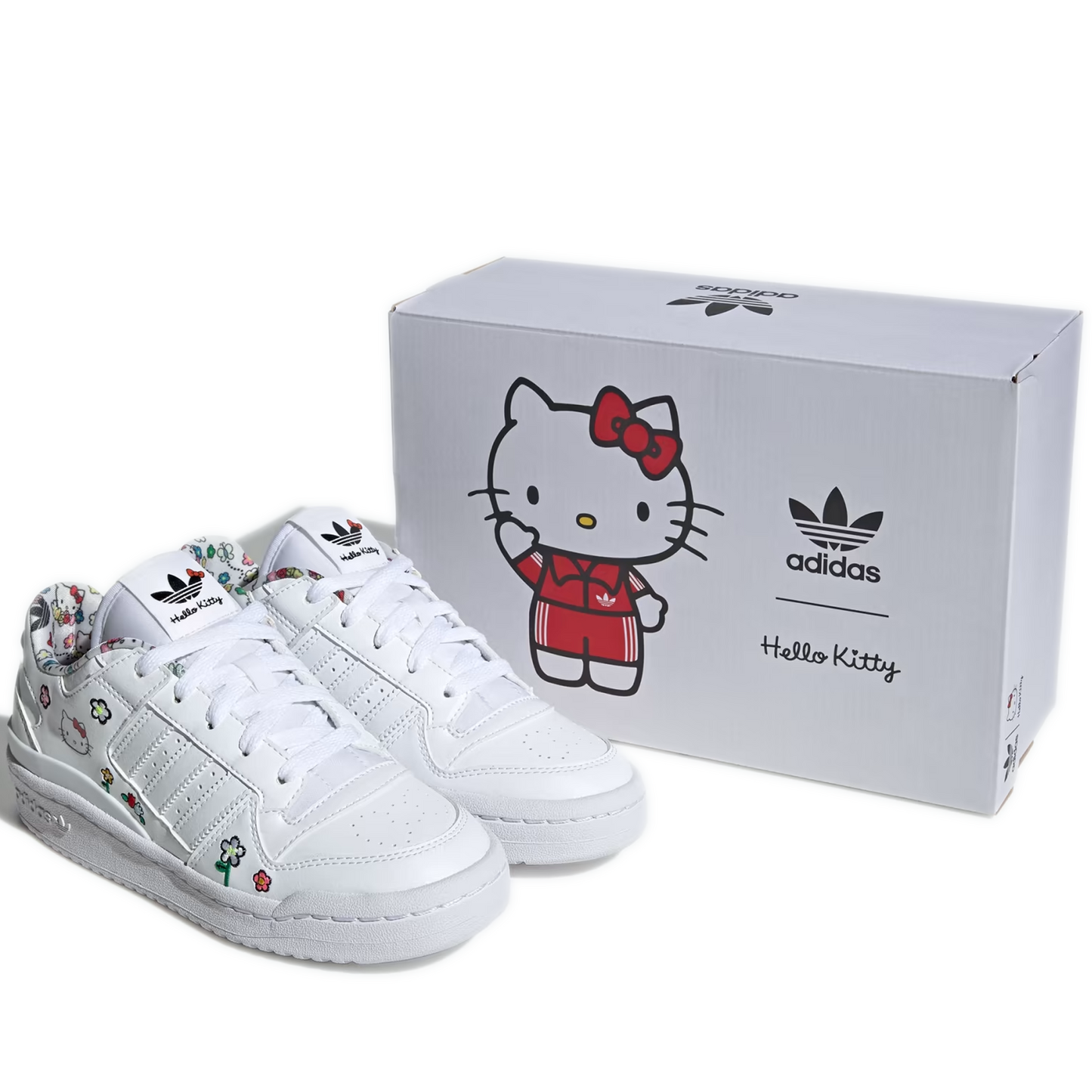 Kid's Grade School Adidas Hello Kitty Forum Low J - White