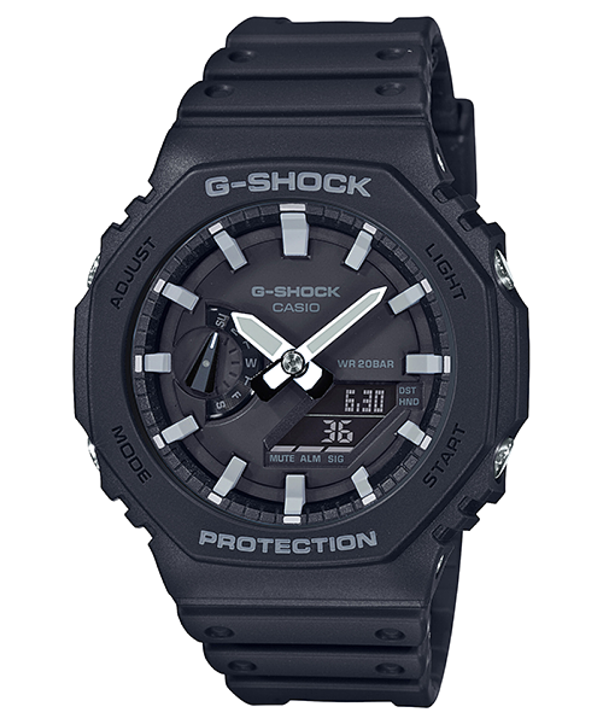 Casio Analog Digital GA2100-1A Watch 45.4mm - Black