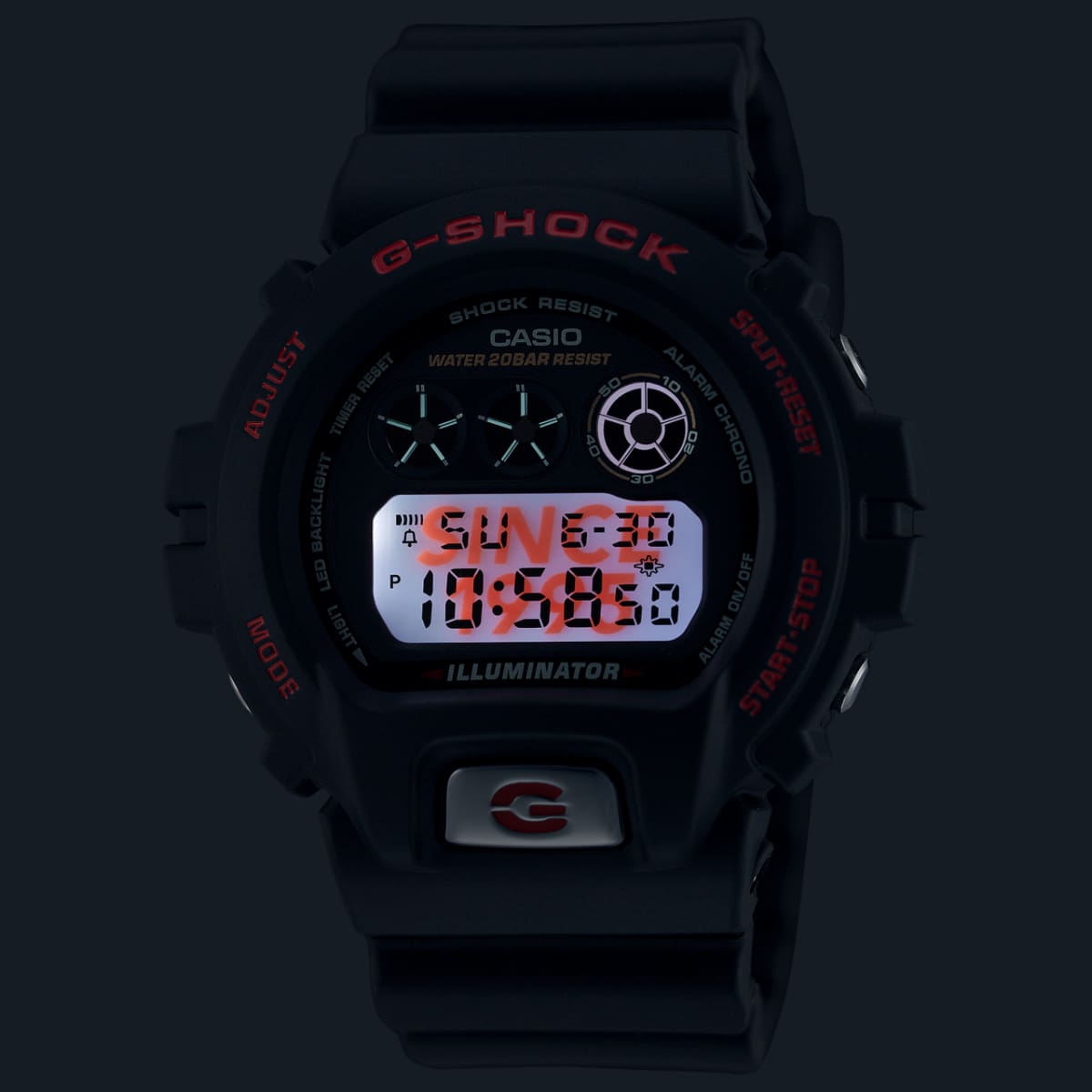 Casio Digital DW6900TR-1 Watch 50mm - Black