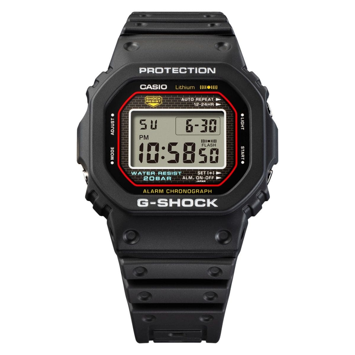 Casio Digital DW5000R-1A Watch 42.3mm - Black