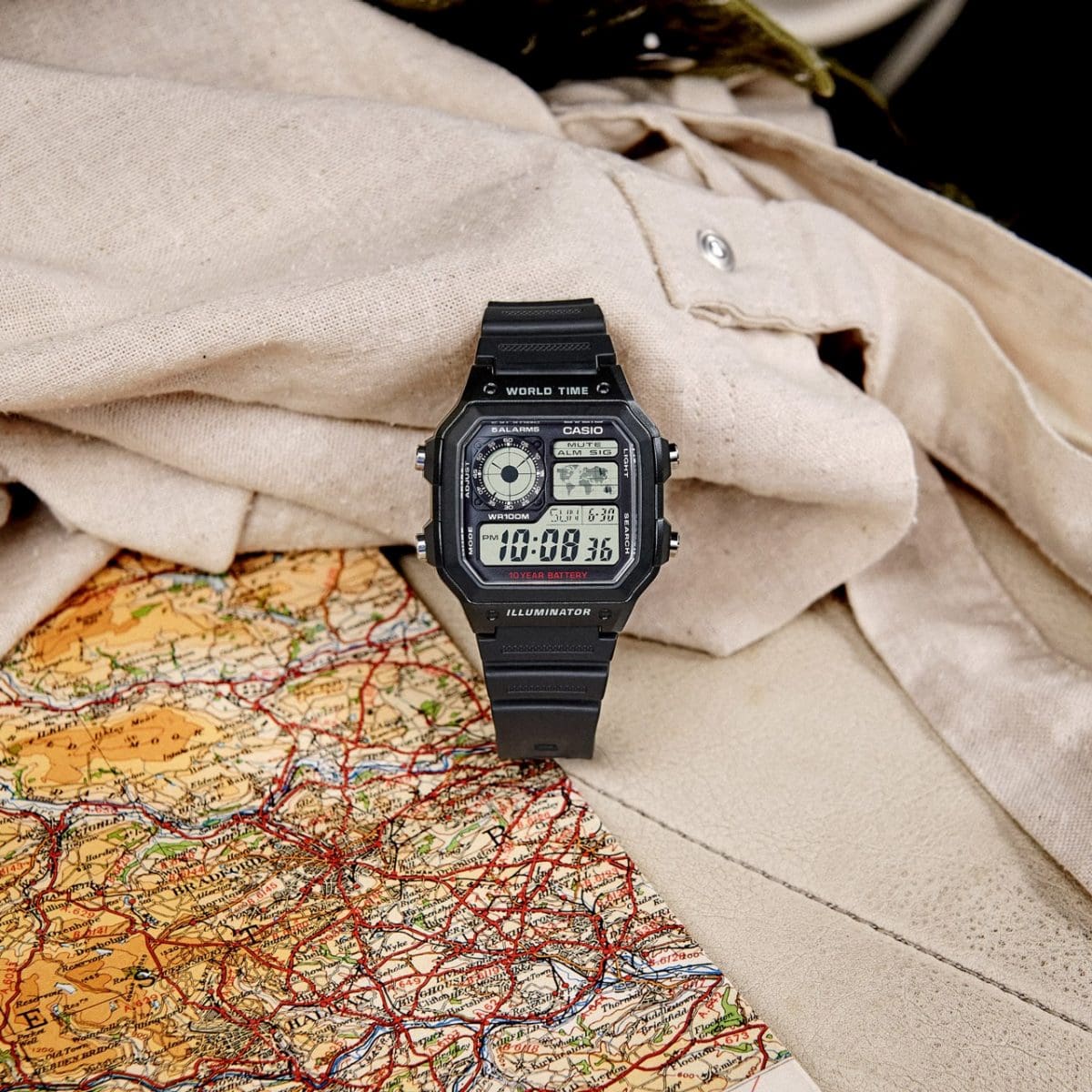 Casio Vintage AE1200WH-1A Watch 42.1mm - Black
