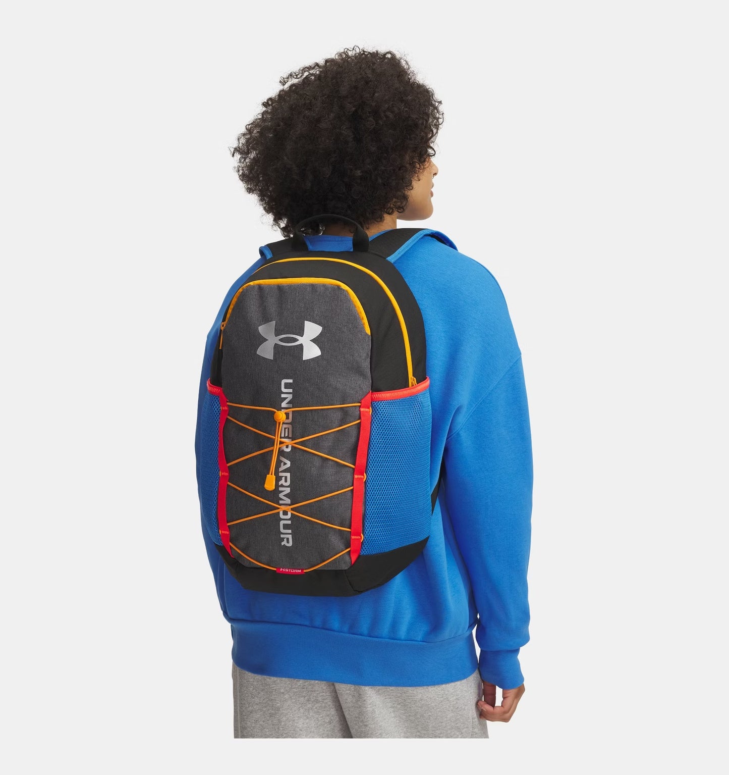 Under Armour Hustle Sport 6.0 Backpack - Black/Metallic Silver