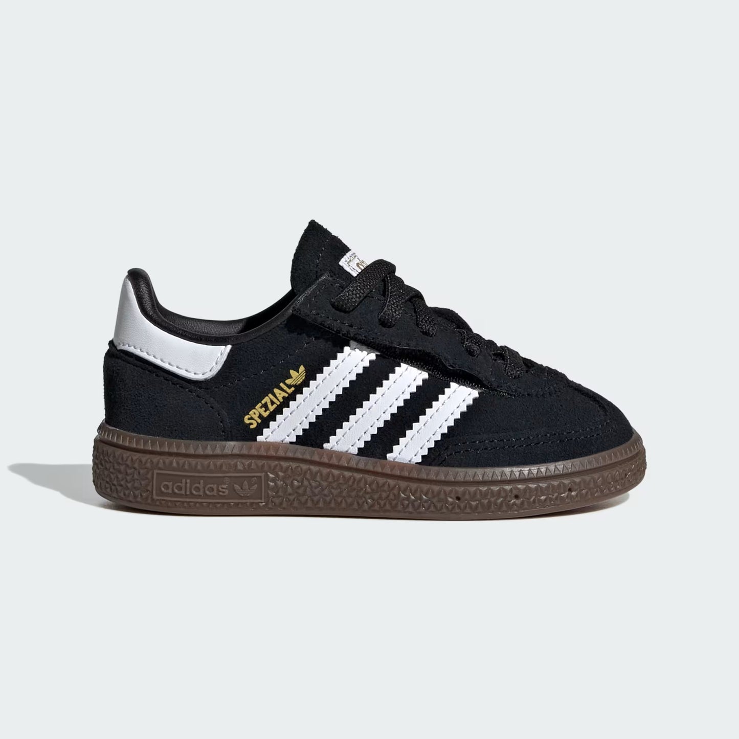 Infant's Adidas Handball Spezial Comfort Closure Elastic Lace Shoes - Black/White/Gum
