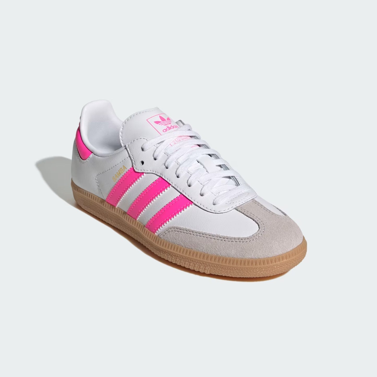 Grade School Adidas Samba OG Shoes - White/Pink