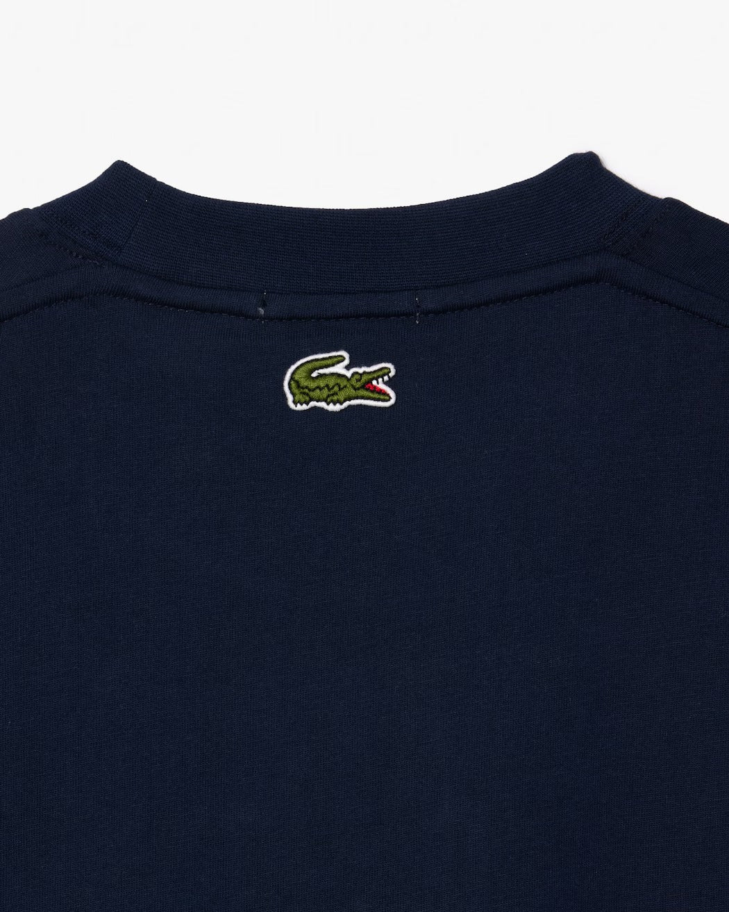 Men's Lacoste Signature Print Cotton T-shirt - Navy Blue