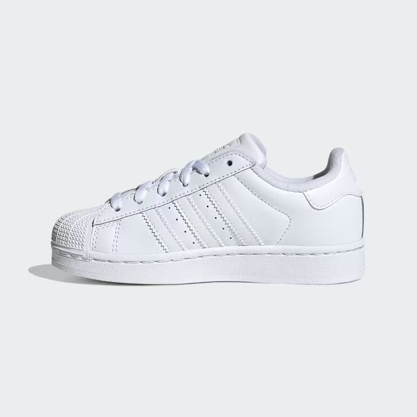 Infant Adidas Superstar II Elastic Lace Shoes - Cloud White/Core Black