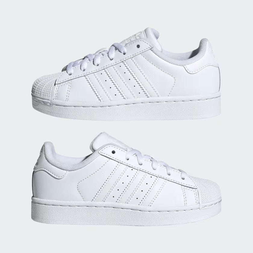 Infant Adidas Superstar II Elastic Lace Shoes - Cloud White/Core Black