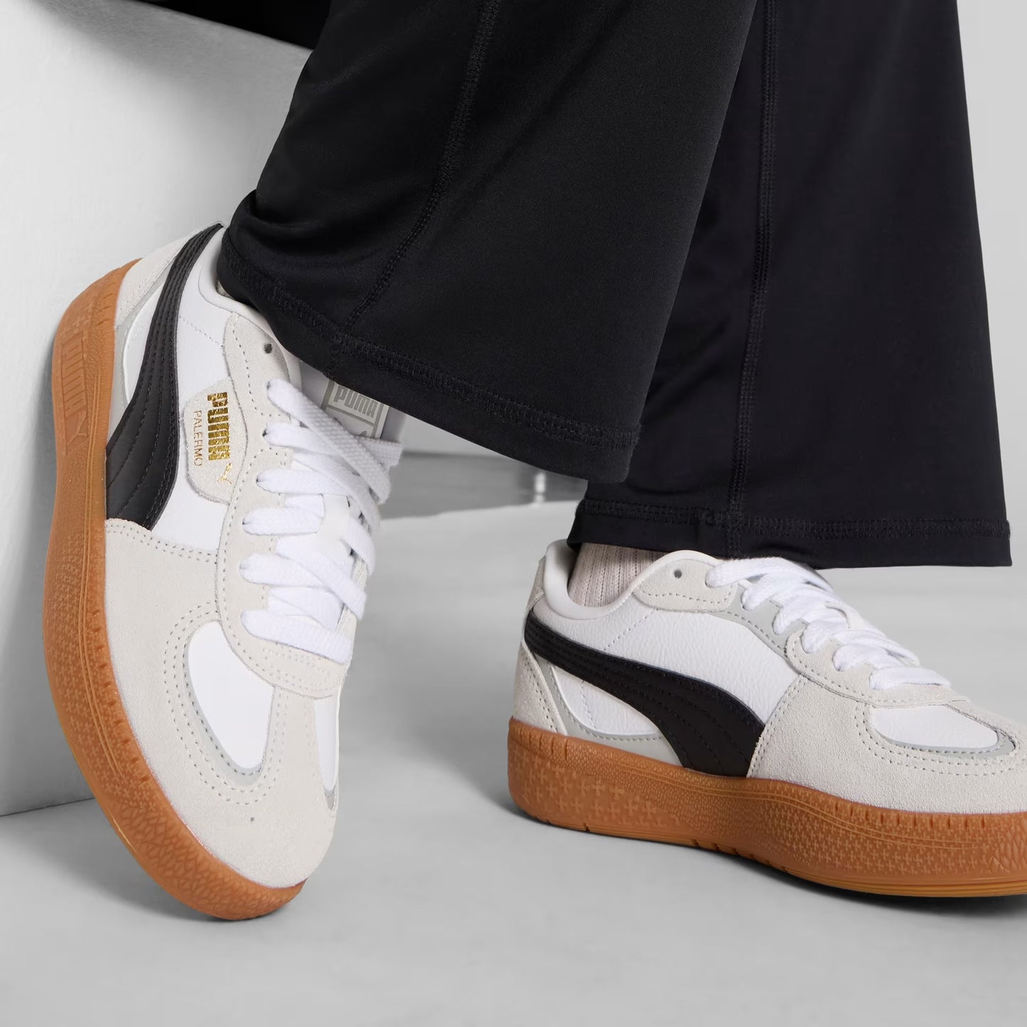 Grade School Puma Palermo Moda - White/Black
