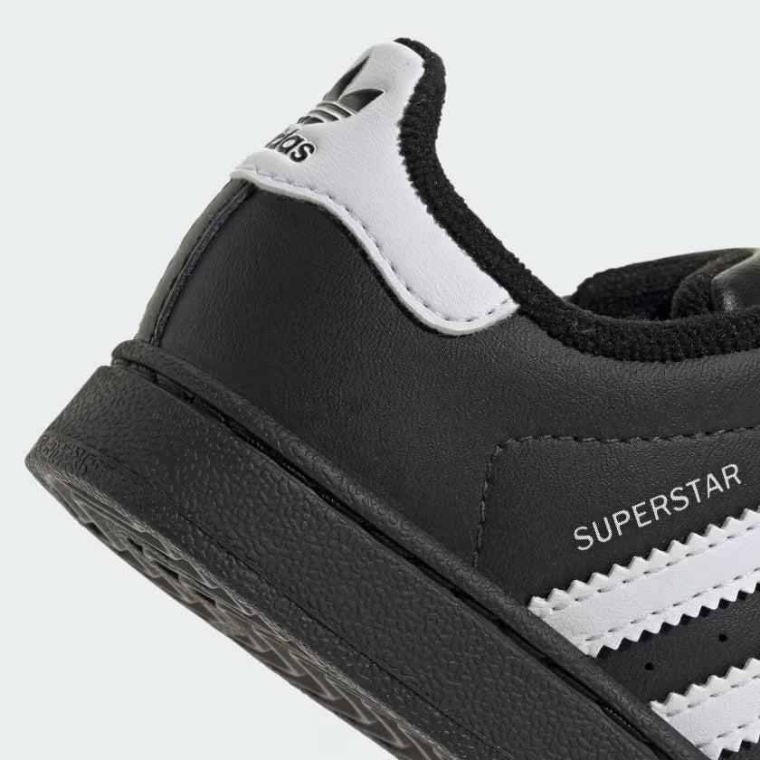 Infant's Adidas Superstar II Elastic Lace Shoes - Core Black