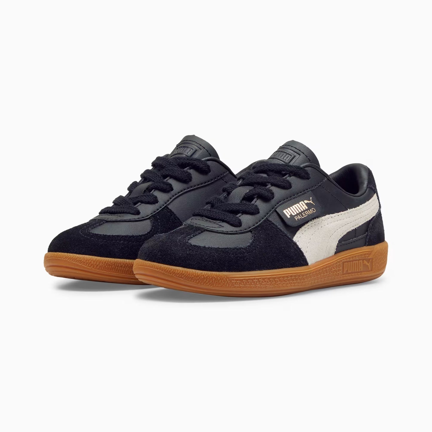 Pre School Puma Palermo Leather - Black/White