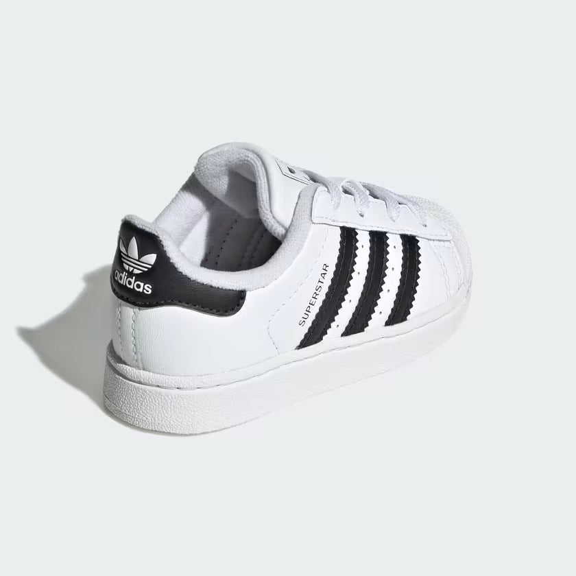 Infant's Adidas Superstar II Elastic Lace Shoes - Cloud White/Core Black