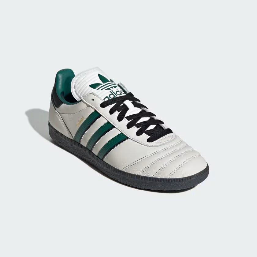 Men's Adidas Samba JP Shoes - Core White/Collegiate Green/Carbon