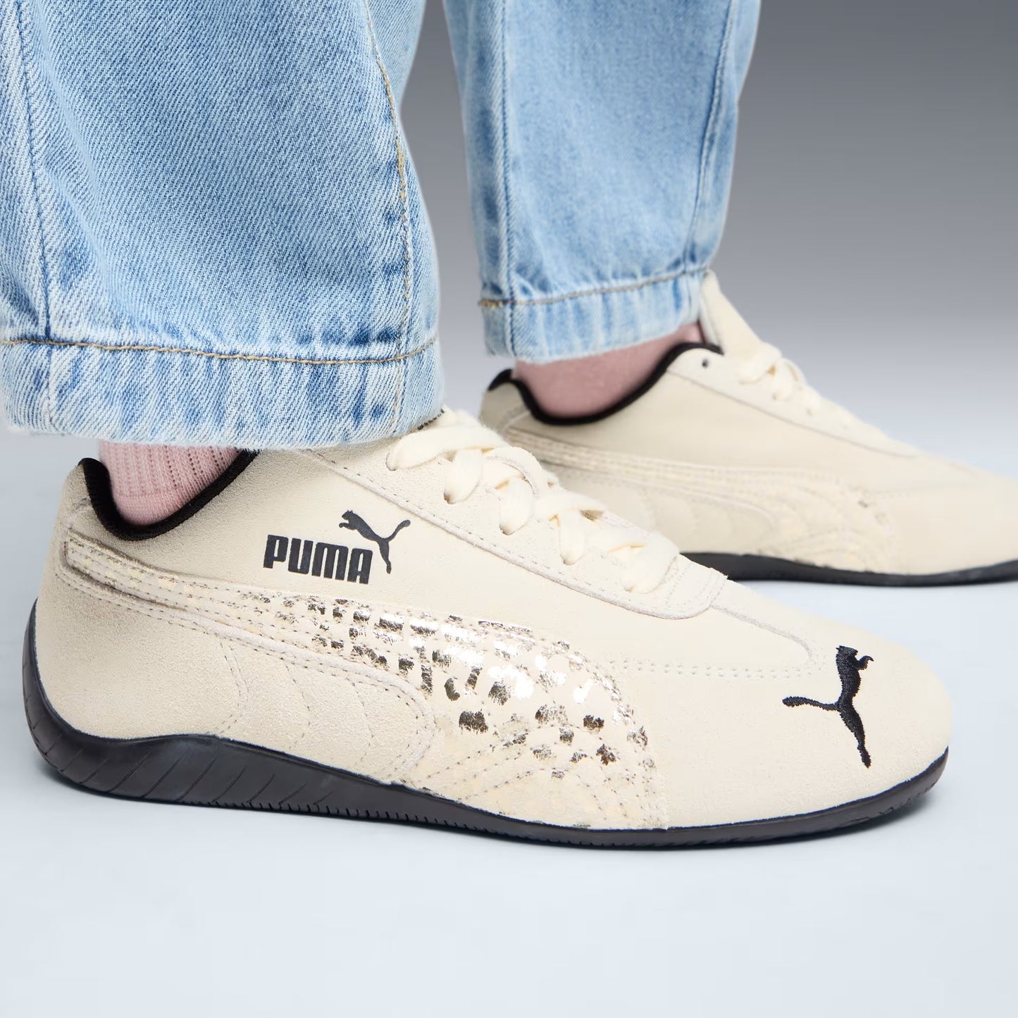 Pre School Puma Speedcat - Sugared Almond/Gold