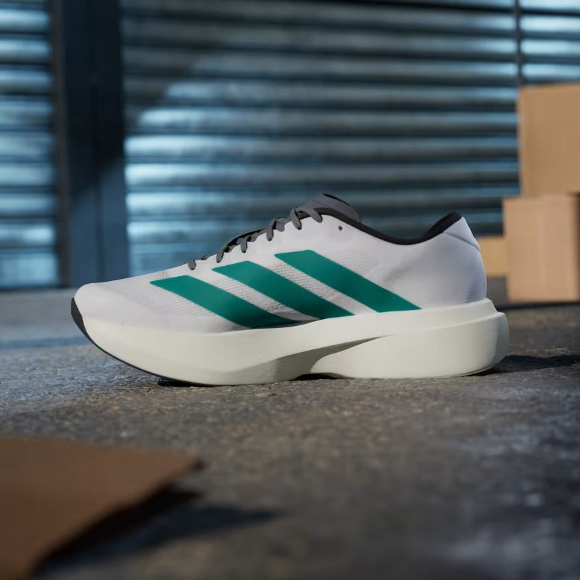 Men's Adidas Adizero EVO SL Shoes - Cloud White/Pure Teal/Grey Four