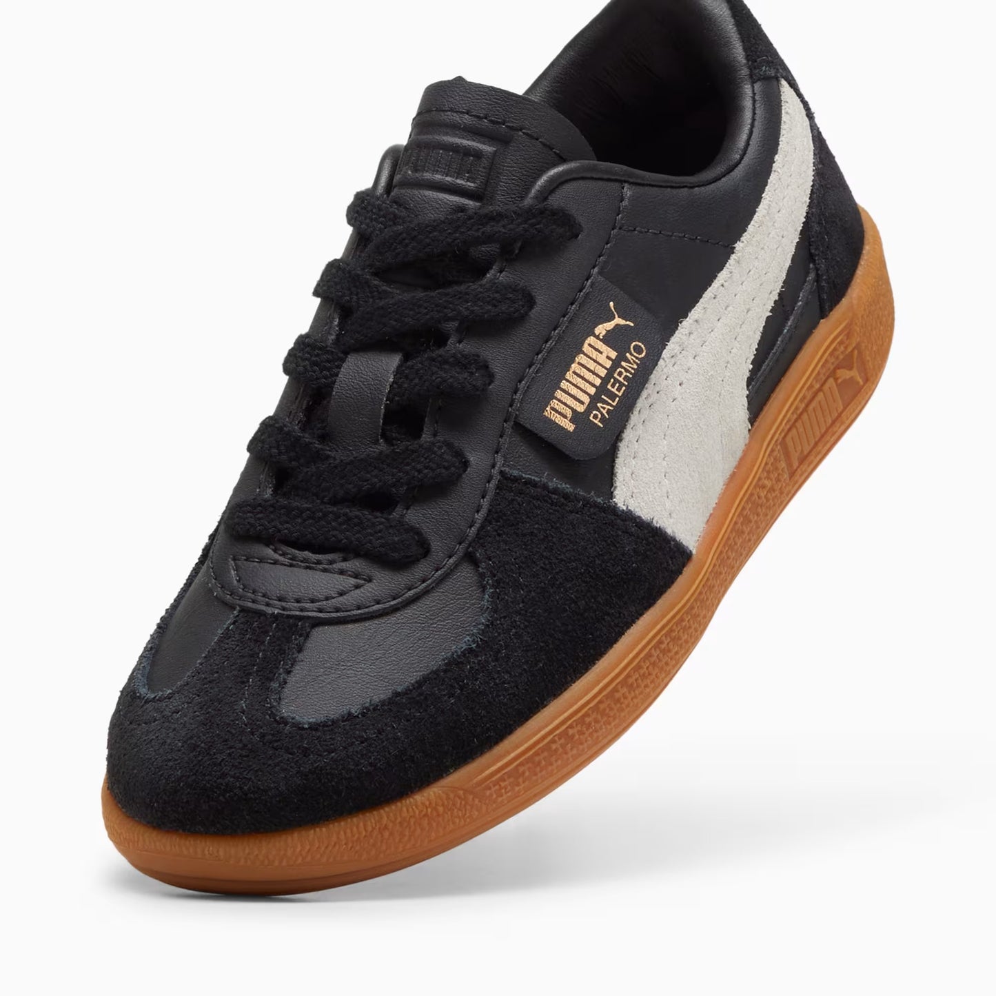 Pre School Puma Palermo Leather - Black/White