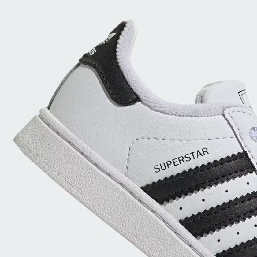 Infant's Adidas Superstar II Elastic Lace Shoes - Cloud White/Core Black