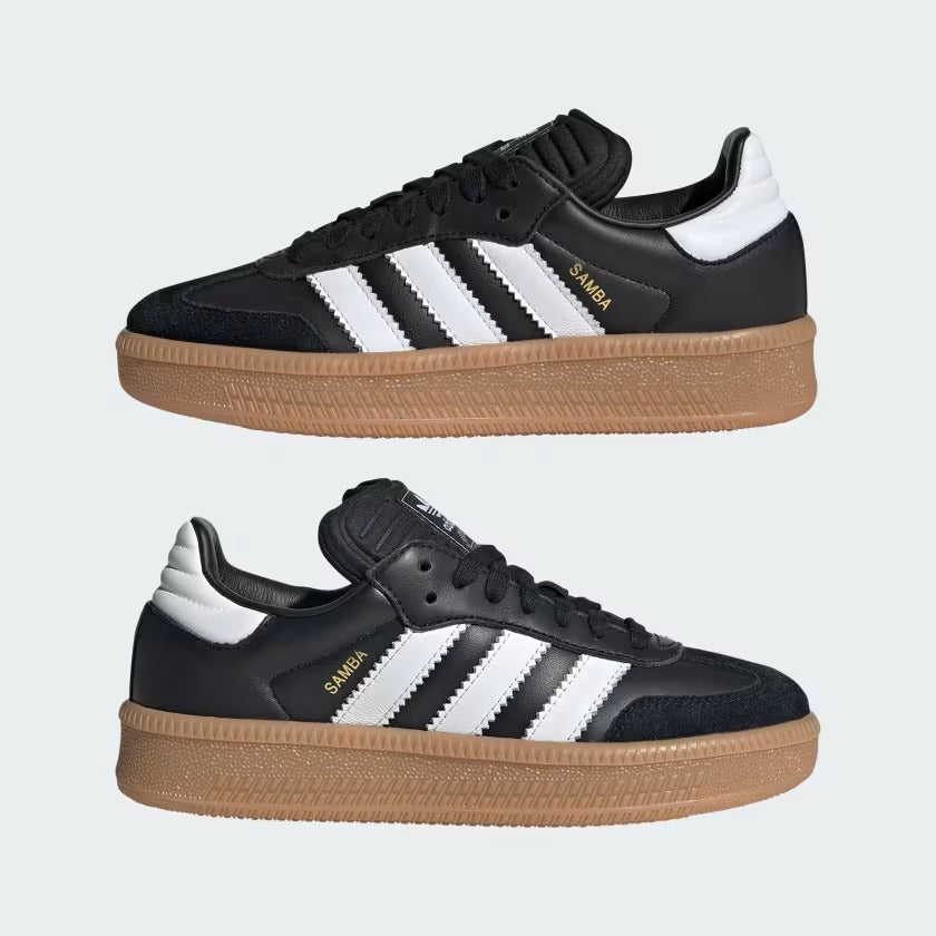 Grade School Adidas Samba XLG Shoes - Black/White
