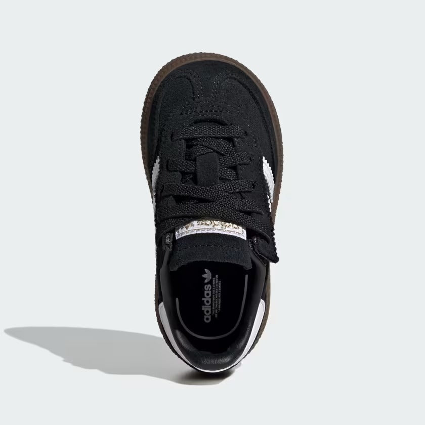 Infant's Adidas Handball Spezial Comfort Closure Elastic Lace Shoes - Black/White/Gum