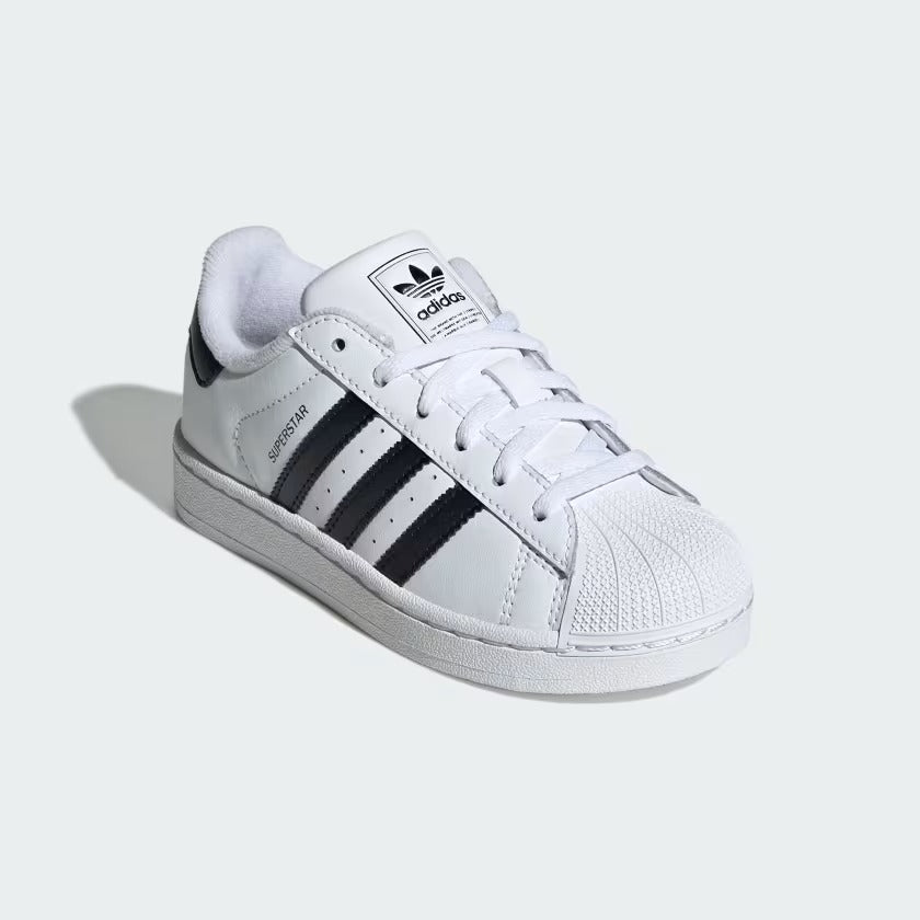 Pre School Adidas Superstar II Shoes - White/Black
