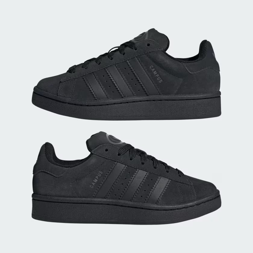 Grade School Adidas Campus 00s Shoes - Black/Black