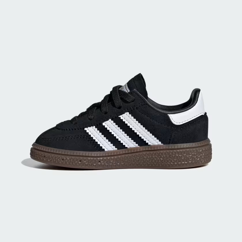 Infant's Adidas Handball Spezial Comfort Closure Elastic Lace Shoes - Black/White/Gum