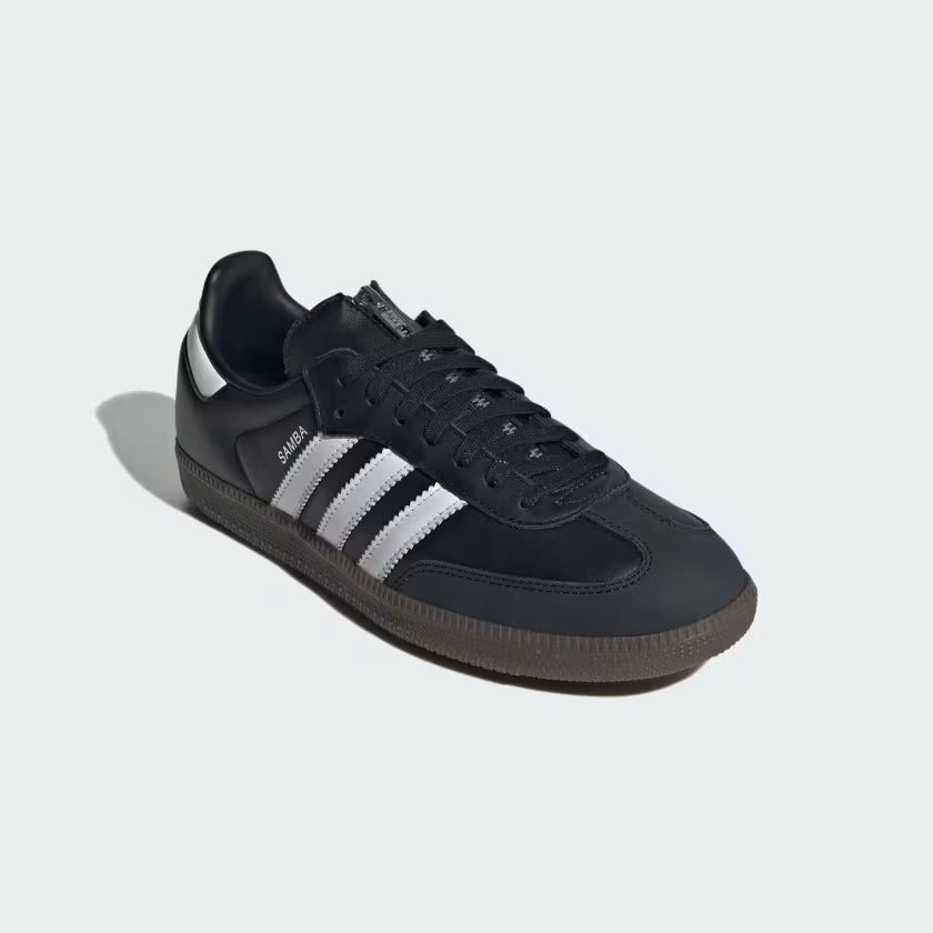 Men's Adidas x Jeremy Scott Samba OG Shoes - Core Black/Cloud White/Gum