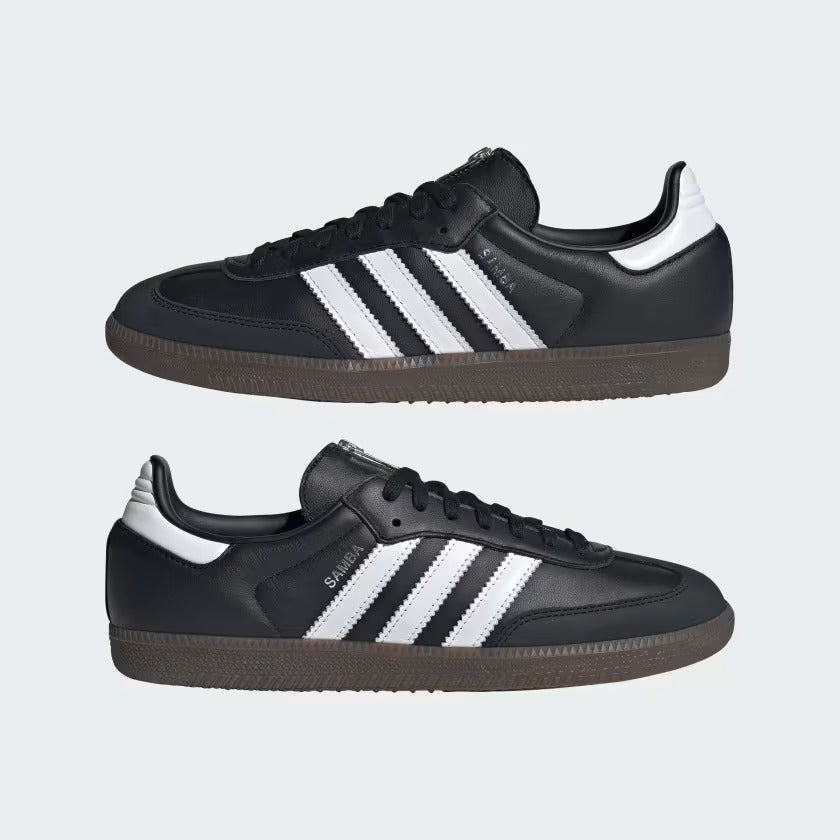 Men's Adidas x Jeremy Scott Samba OG Shoes - Core Black/Cloud White/Gum