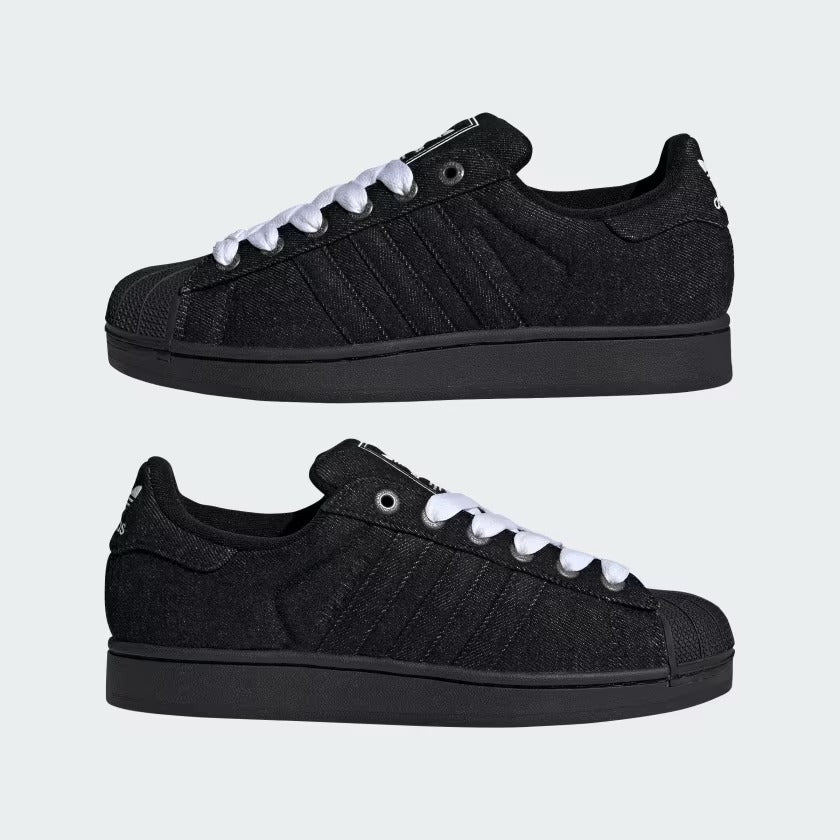 Men's Adidas Superstar II Shoes - Core Black/Core Black/Cloud White