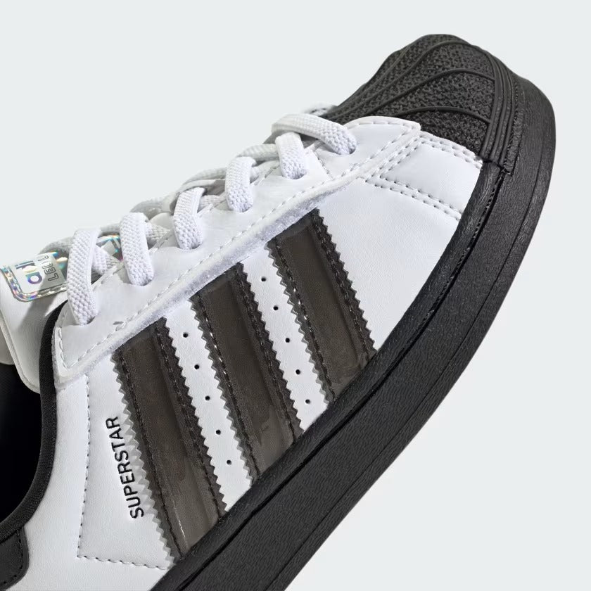 Pre School Adidas Superstar LED Lights - White/Black