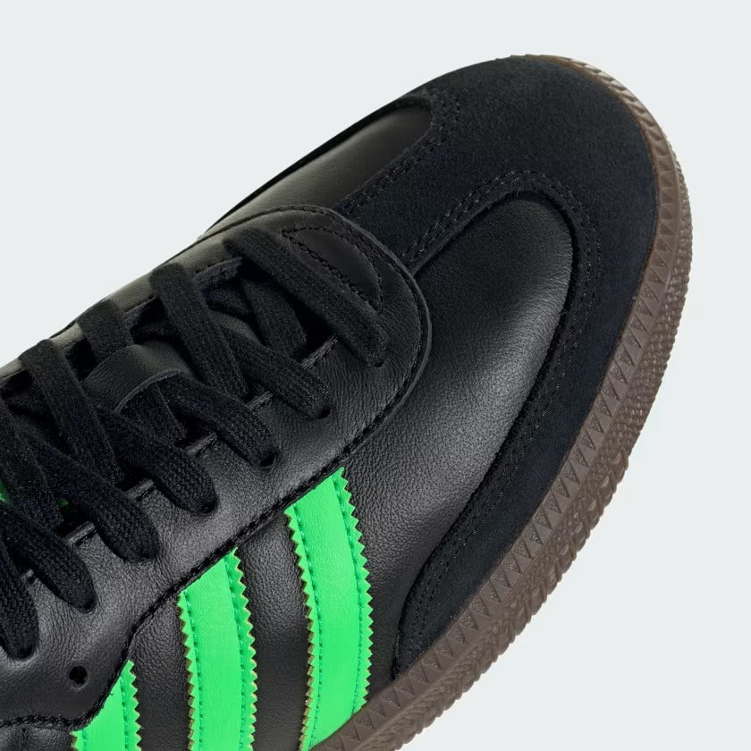 Men's Adidas Samba OG Shoes - Core Black/Screaming Green/Gum