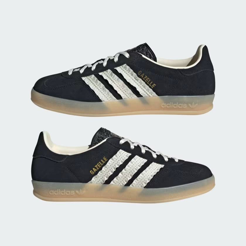 Women's Adidas Gazelle Indoor Shoes - Core Black/White Cream/Gum